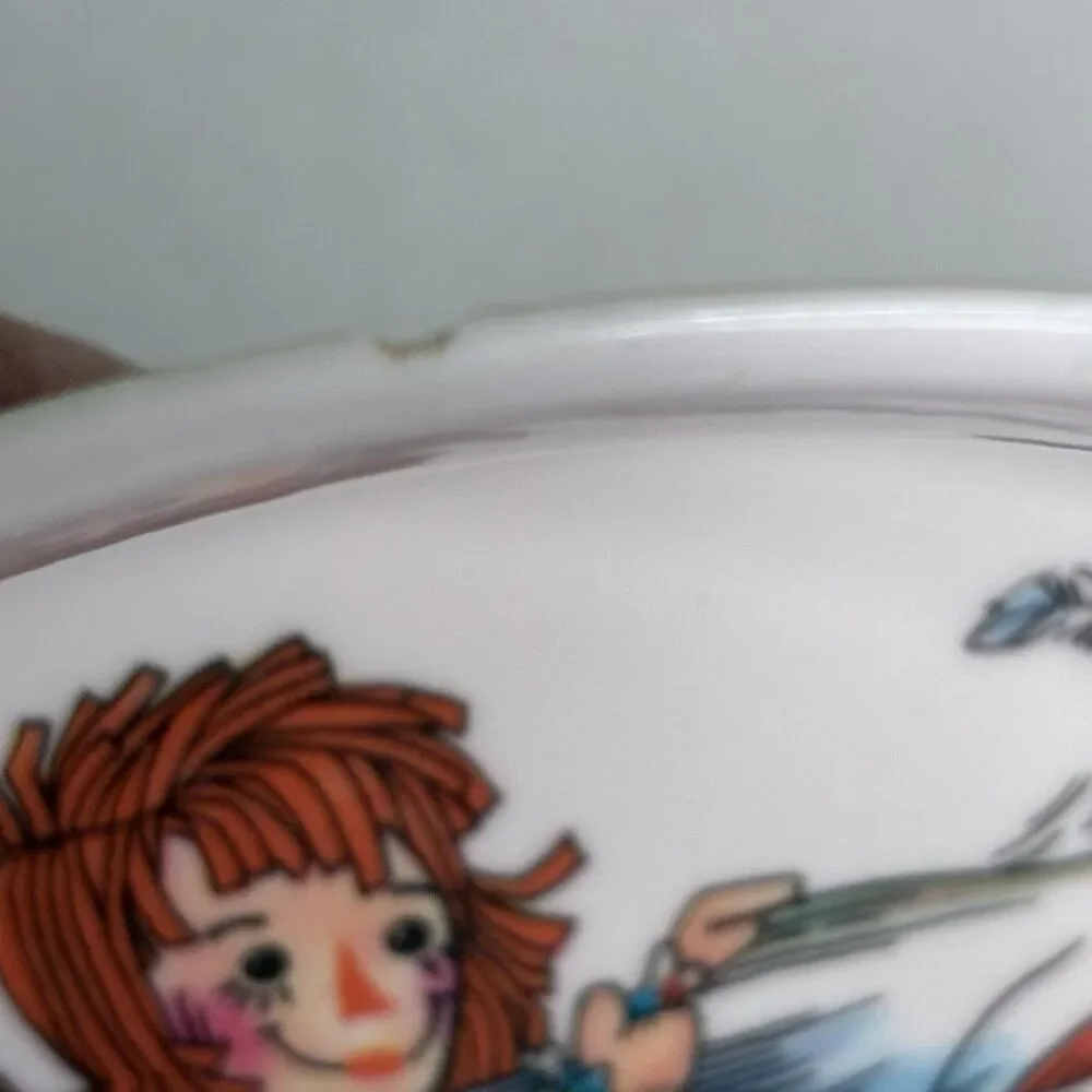 Vintage 1969 Raggedy Ann & Andy Children’s Dish Set Oneida Deluxe Set of 3